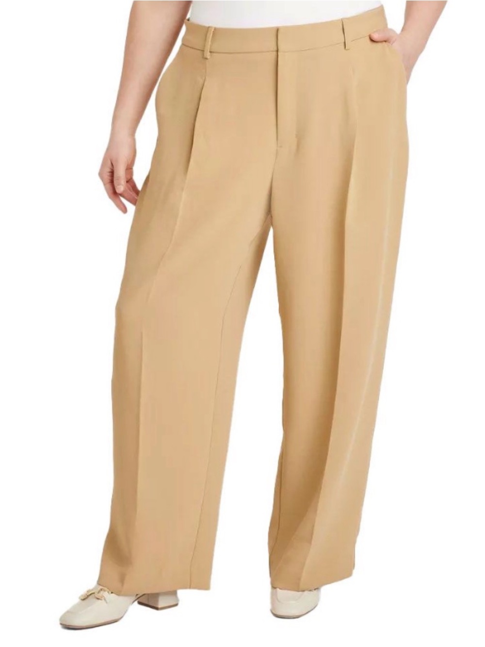 a new day Tan Wide-Leg Women's Pants